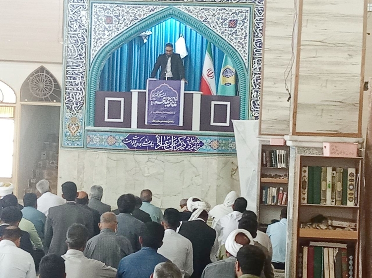 سخنرانی رئیس اداره دامپزشکی زهک پیش از خطبه‌های نماز جمعه در آستانه عید سعید قربان